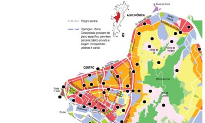 mapa plano diretor de Florianópolis futuro da cidade audiências públicas reportagens estatuto da cidade cristian edel weiss jornalista de dados multimídia Diário Catarinense
